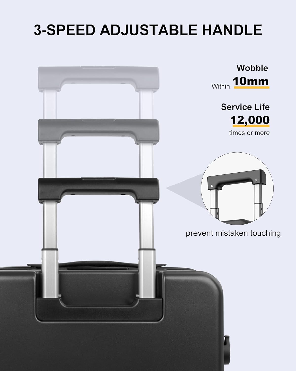 MGB Carry on Luggage 22 X 14 X 9 Airline Approved Suitcase with Wheels,20 Inch Travel Suitcase Lightweight with Spinner wheels And Hard Luggage Airline Approved with TSA Lock Carry on