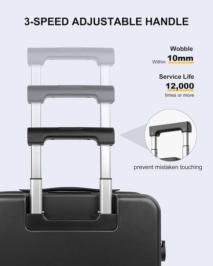 MGB Carry on Luggage 22 X 14 X 9 Airline Approved Suitcase with Wheels,20 Inch Travel Suitcase Lightweight with Spinner wheels And Hard Luggage Airline Approved with TSA Lock Carry on