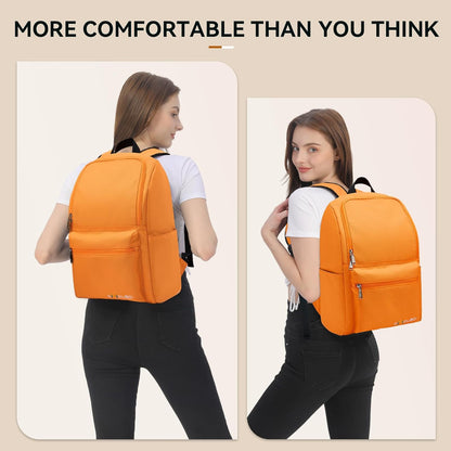 OMOUBOI Casual Daypacks Superbreak Backpack 14 inch Laptop Backpack for Women & Men Fits Tourism Business (Orange)