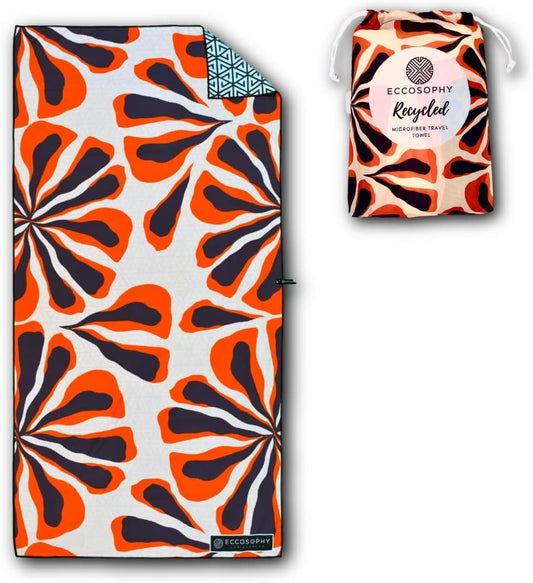 ECCOSOPHY Microfiber Beach Towel - Sand Free Towels are Quick Dry, Light Weight, Super Absorbent - Perfect Pool, Travel, Cruise, Camping Essentials - Oversized Extra Large for Adults 71x35 in