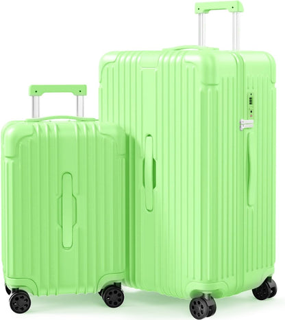 Krute Luggage Sets 2 Pieces PC+ABS Hardshell Suitcase with Spinner Wheels TSA Lock Carry On Suitcase Set 20+28 Inch Luggages