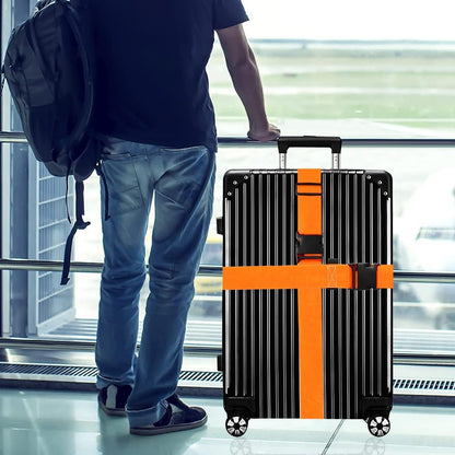Luggage Straps for Suitcases TSA Approved-2 Pack Bright Personalized Luggage Belt Strap for Suitcase/Carry On Bag Luggage Accessories for Travel (Neon Orange)