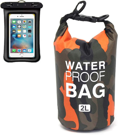 Waterproof Dry Bag 2L/5L/10L/15L/20L/30L, Roll Top Sack Keeps Gear Dry for Kayaking, Rafting, Boating, Swimming, Camping, Hiking, Beach, Fishing with Free Waterproof Phone Case