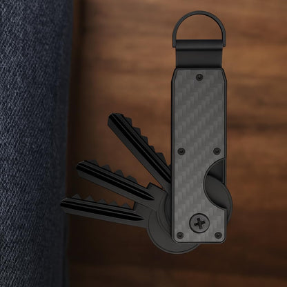 Key Organizer, Minimalist Silent Key Fob, Compact EDC Key Chain, Silent Key Chain with Ring Buckle - Holds up to 2-6 Keys
