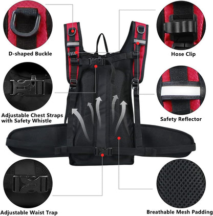 Insulated Hydration Pack Backpack with 3L BPA Free Leak-Proof Water Bladder, Keep Liquids Cool for Up to 5 Hours, Daypack for Hiking, Running, Cycling, Hunting, Climbing