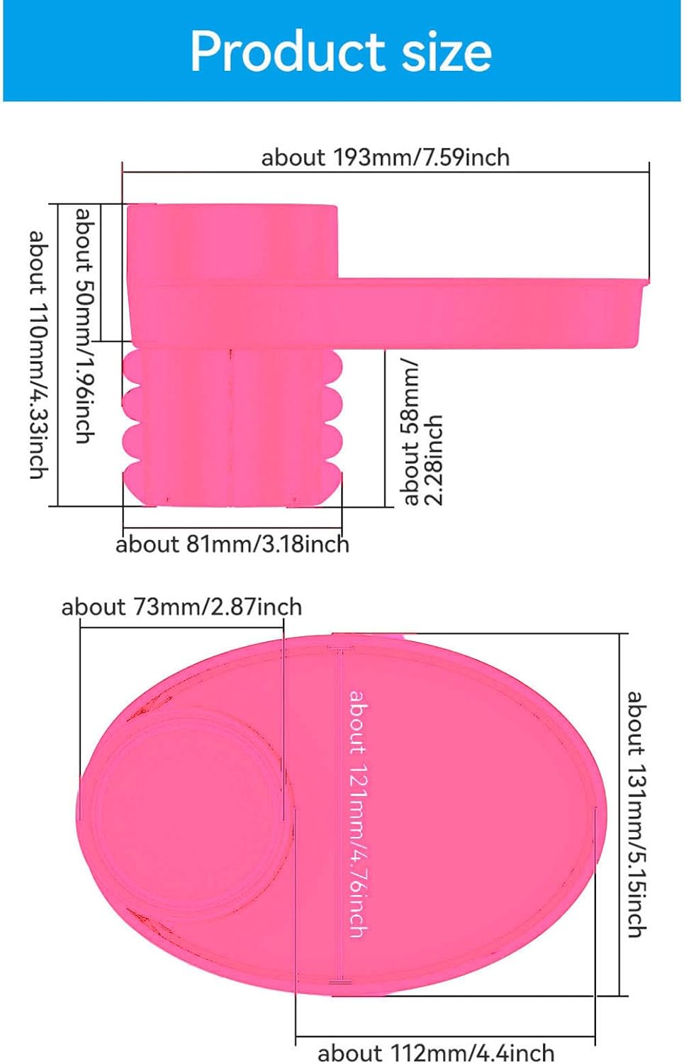 Car Seat Snack Tray, Convenient Toddler Road Trip Essentials Food Plate Cup Holder Tray for Snacks Toys, Entertainment Toddler Carseat Eating Plate Table for Travel ()