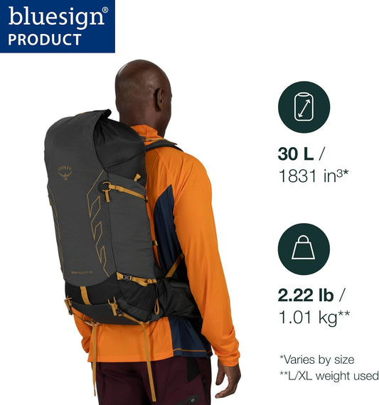 Osprey Talon Velocity 30L Men's Hiking Backpack, Matcha Green/Lemongrass, L/XL