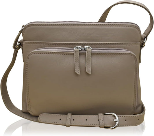 ili New York Genuine Leather Crossbody Bags for Women - Premium RFID Blocking Shoulder Bag Organizer with Adjustable Strap