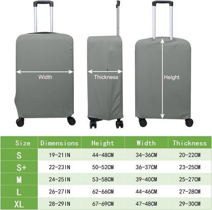PATIKIL Luggage Cover, Suitcases Covers Elastic Carry on Cover Protector Washable Scratch-Resistant Fits 22-23 Inch Luggage for Travel Business Trips, Gray