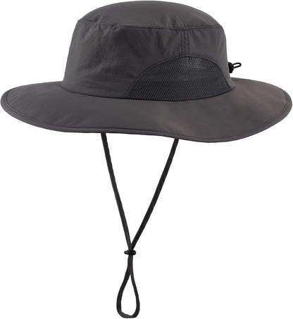 Home Prefer UPF50+ Mens Sun Hat Wide Brim Fishing Hat for Men UV Protection Womens Beach Bucket Hat for Golf Hiking Gardening