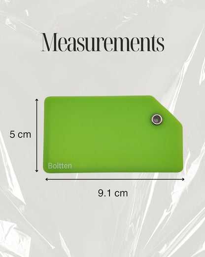 5 Pack Silicone Luggage Tag with Stainless Loop and Name Id Card, Perfect for Suitcases, Handbags and Luggage