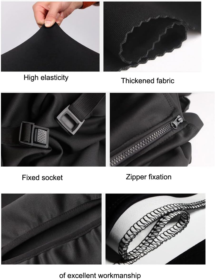 MosaiRudo Thicker Luggage Cover Elastic Suitcase Cover Protector Fits 18-32 Inch Suitcase Travel Accessories (Black, M)