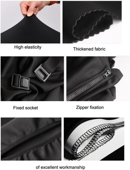 MosaiRudo Thicker Luggage Cover Elastic Suitcase Cover Protector Fits 18-32 Inch Suitcase Travel Accessories (Black, M)