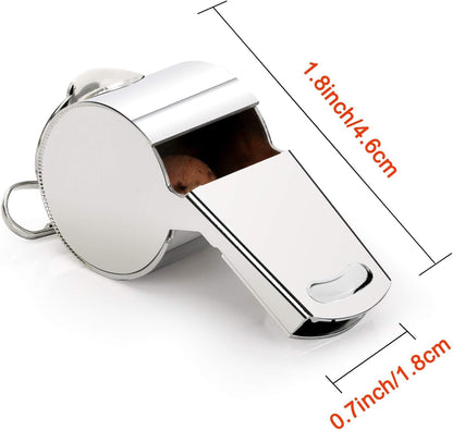 Fya Stainless Steel Whistle with Lanyard, Very Loud Sports Whistle, Perfect for Referees, Coaches, Polices, Emergency, Outdoor Sports,
