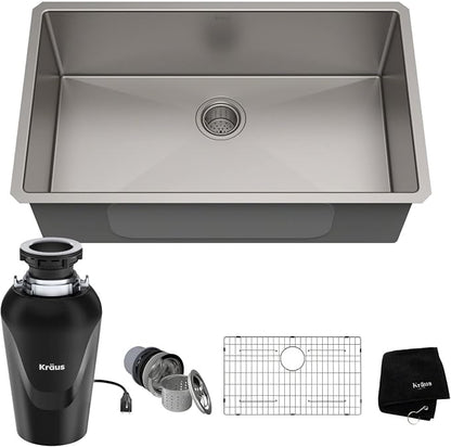 KRAUS Standart PRO™ 32-inch 16 Gauge Undermount Single Bowl Stainless Steel by KRAUS
