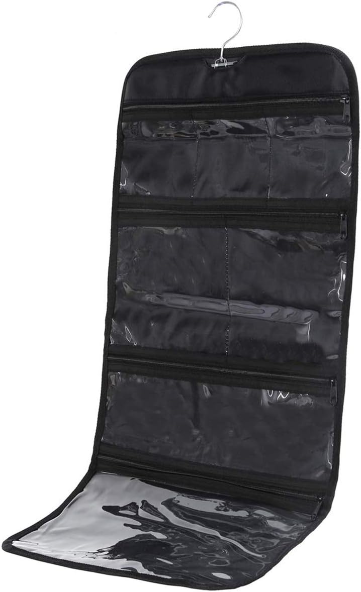 Foldable Clear Hanging Travel Toiletry Bag Cosmetic Organiser Storage