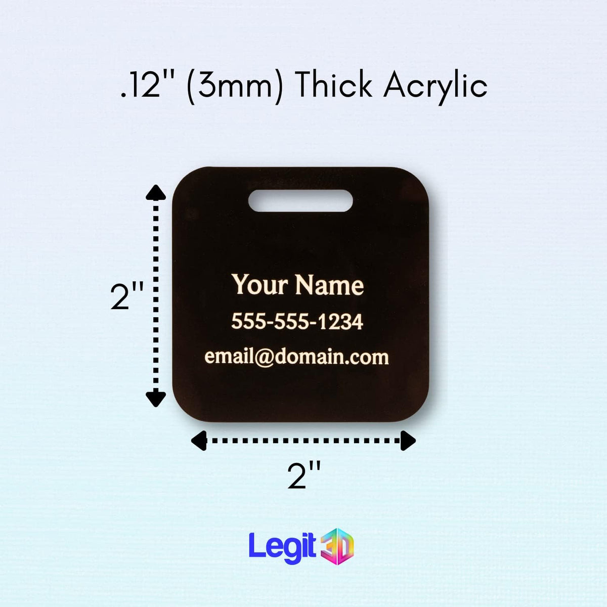 Custom Luggage Tags (3 or 6 Pack) - Personalized Unique Suitcase & Backpack Travel, Durable, Waterproof & Heavy Duty (Dark Blue)