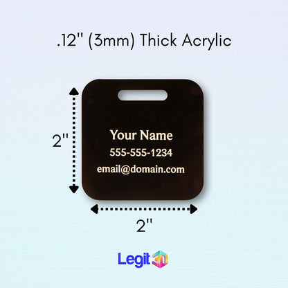 Custom Luggage Tags (3 or 6 Pack) - Personalized Unique Suitcase & Backpack Travel, Durable, Waterproof & Heavy Duty (Dark Blue)