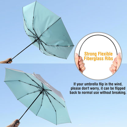 G4Free UPF 50+ UV Protection Large Travel Umbrella 42/46 Inch Auto Open Close Windproof Sun Blocking Umbrella