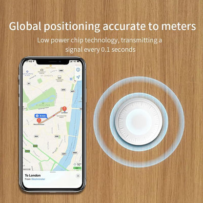 Luggage Tracker, Key Finder, pet Tracker, Smart Bluetooth Tracker paired with Find My (iOS only), Wallet Item Locator, Key, Replaceable Battery (White)