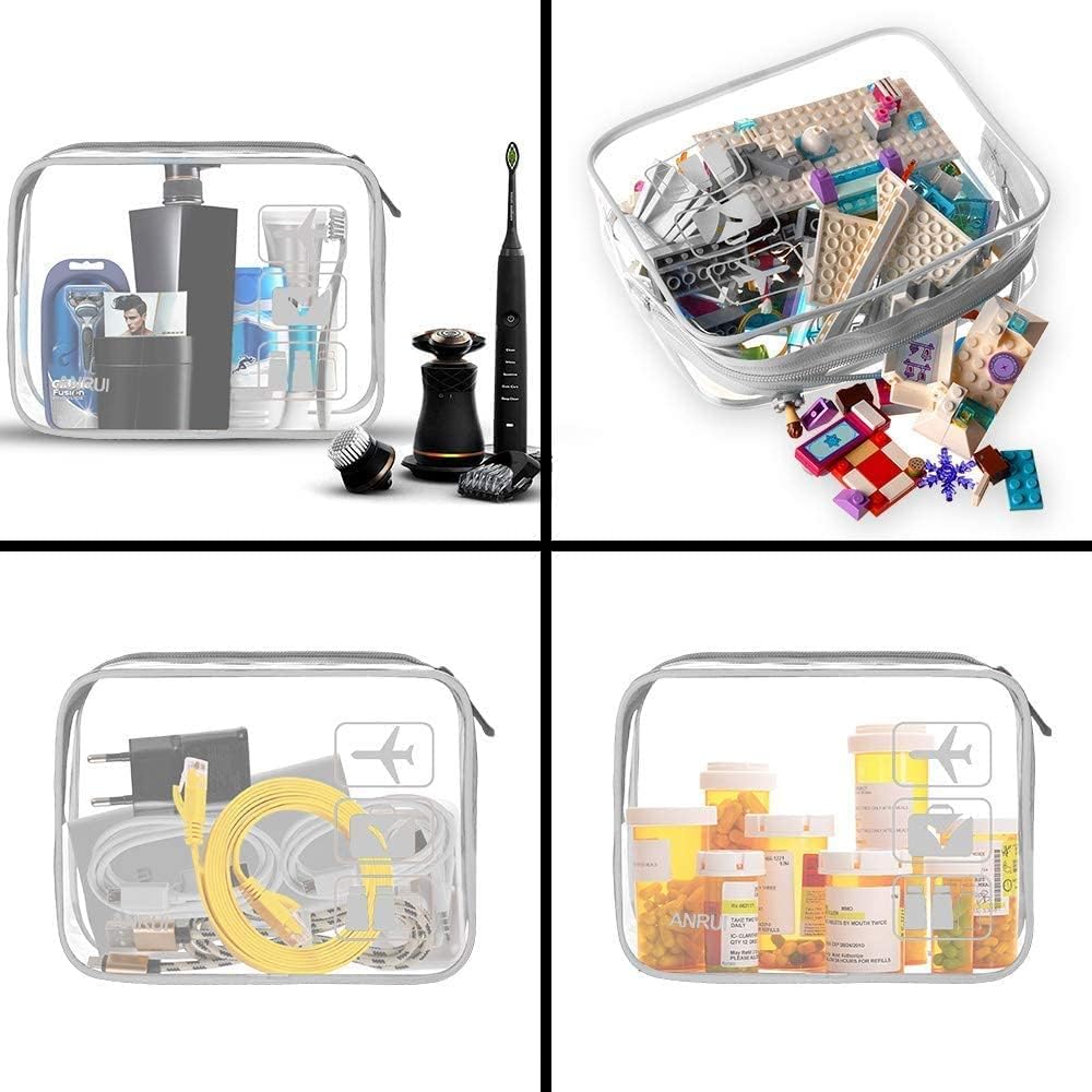 ANRUI Makeup Bags Clear Cosmetic Bag for Women Small Makeup Pouch for Girls/Kids Travel Toiletries Organizer Bags Waterproof Travel Liquids Storage Bags