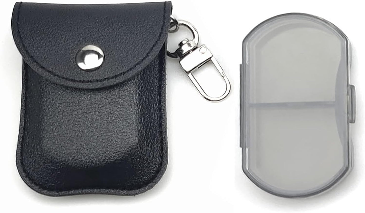 VOFOON Small Pill Organizer, Travel Pill Box for Purse, Keychain Pill Holder, Pocket Pill Container, 2 Times a Day Daily Portable Medicine Vitamin Case, Fish Oil Box, Supplement Box
