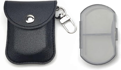 VOFOON Small Pill Organizer, Travel Pill Box for Purse, Keychain Pill Holder, Pocket Pill Container, 2 Times a Day Daily Portable Medicine Vitamin Case, Fish Oil Box, Supplement Box