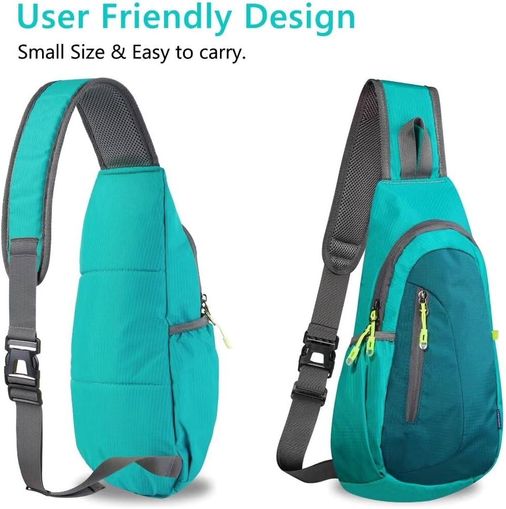 TITECOUGO Small Sling Bag, Lightweight Crossbody Backpack for Men Women, Shoulder Bag for Sports and Outdoor