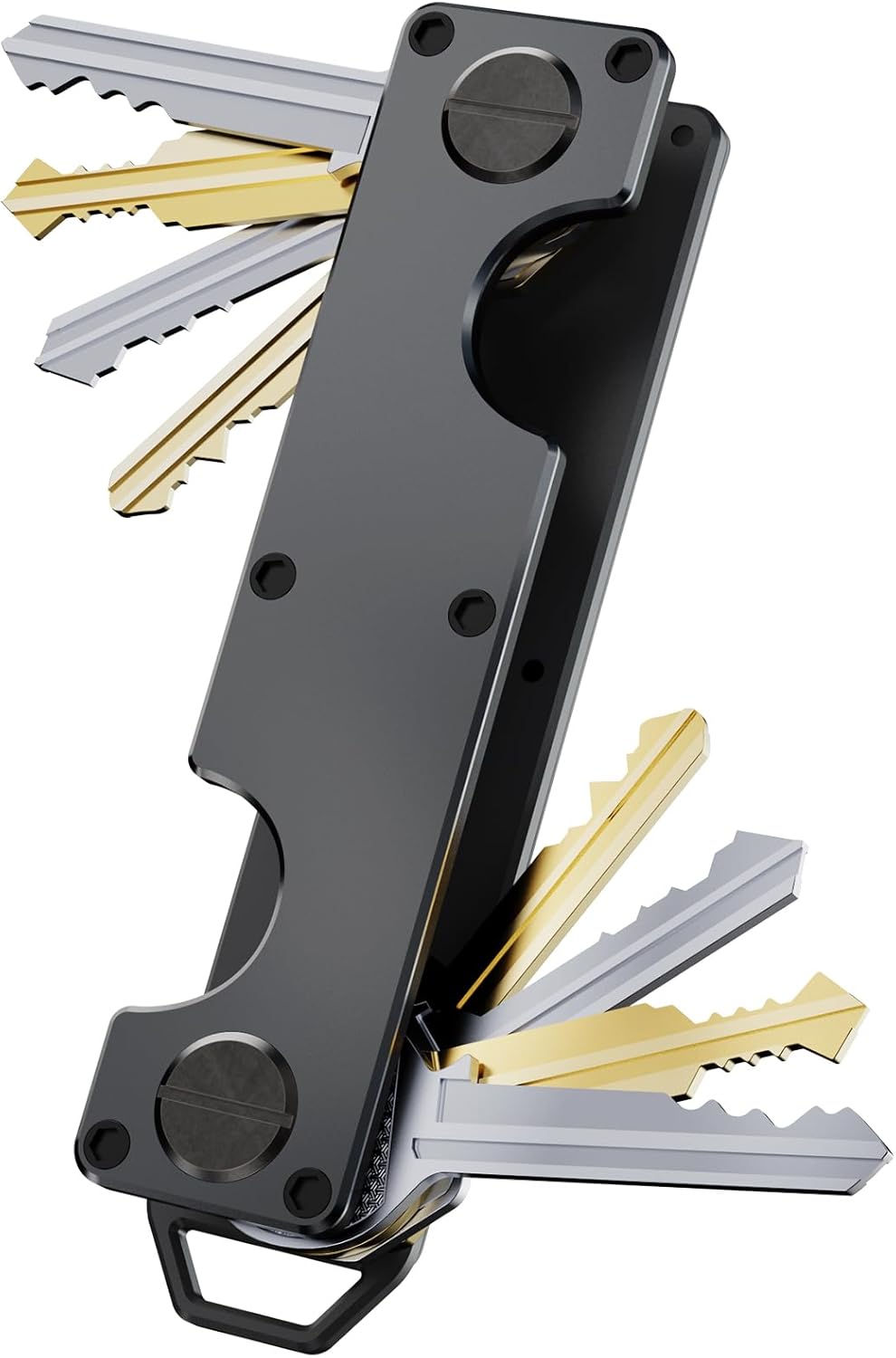 Key Organizer Key Holder Compact Key Case Minimalist Metal Key Chain Key Holder for Keychain Secures 8-10 Keys EDC