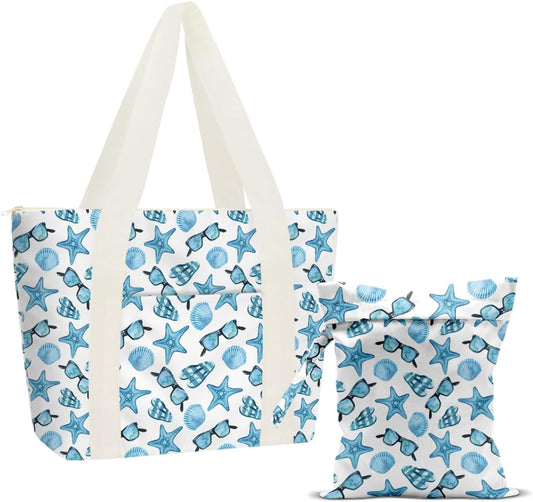 Beach Bags Wet Bag for Swimsuit Tote Bag for Friends Travel Gifts, Aloha Bags Waterproof Vacation Essential