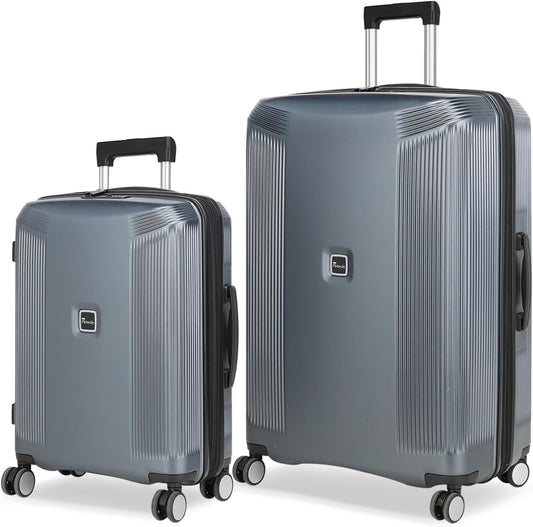 Luggage Sets 2 Piece, 20/28 Inch Lightweight Expandable PC Hardside Durable Suitcases with Spinner Wheels & TSA Lock, Gray