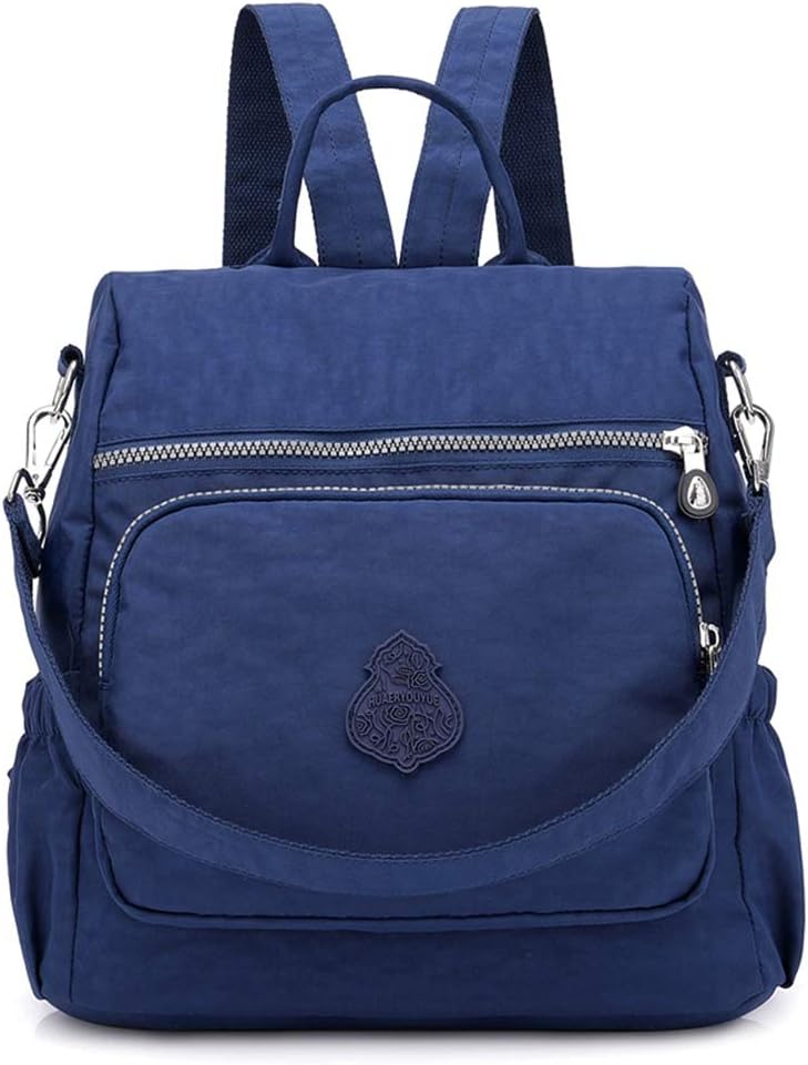 MINTEGRA Women Shoulder Backpack Multi-Pocket Nylon Purse Large Capacity Waterproof Casual Daypack