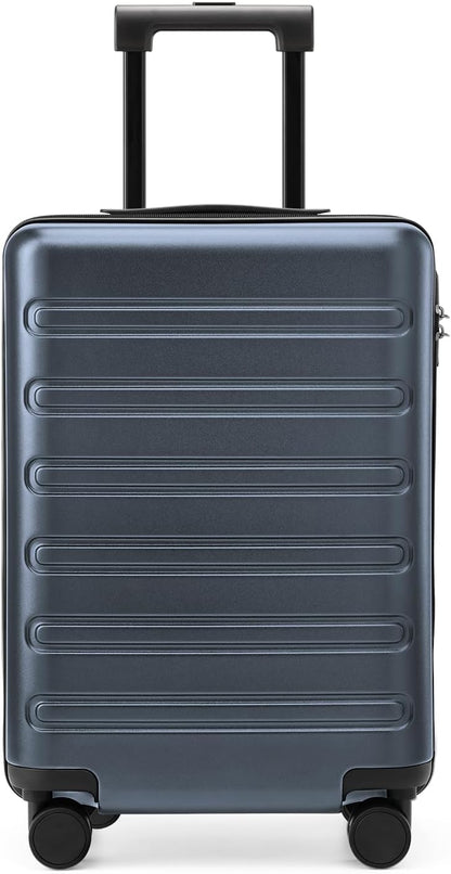 Carry on Luggage 22 X 14 X 9 Airline Approved, 20 Inch Luggage for 3-5 Days Travel, Double Spinner Wheels, 100% Hardshell PC, TSA Lock (09-Grey, Checked 24-Inch)