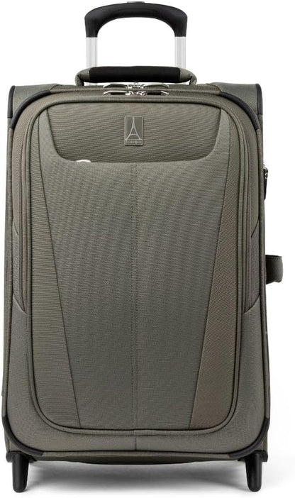 Travelpro Maxlite 5 Softside Expandable Upright 2 Wheel Carry on Luggage, Lightweight Suitcase, Men and Women, Slate Green, Carry On 22-Inch