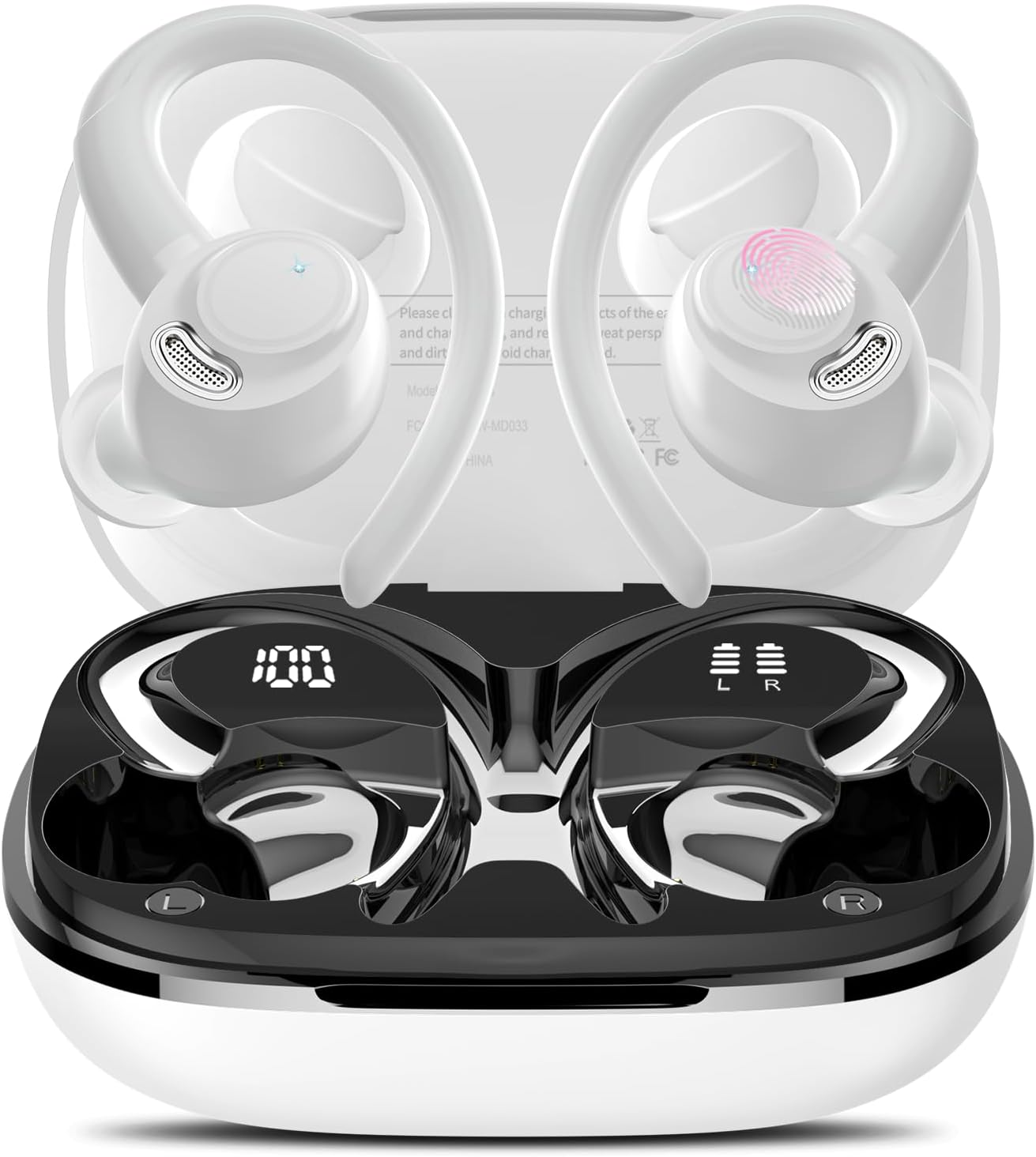 AI Translation Earbuds Real Time, 164 Language Translator Earbuds, 3-in-1 Bluetooth 5.4 Translation Headphones with 5 Translation Modes, 48H AI Ear buds Translator Device for Business/Learning, White