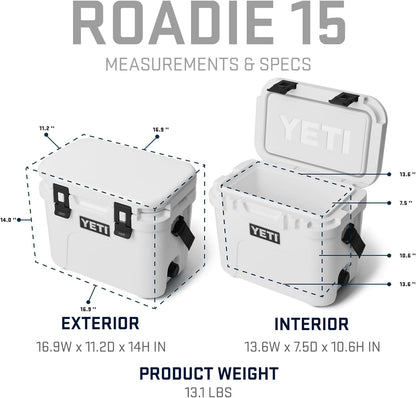 YETI Roadie 15 Hard Cooler with DoubleDuty Shoulder Strap