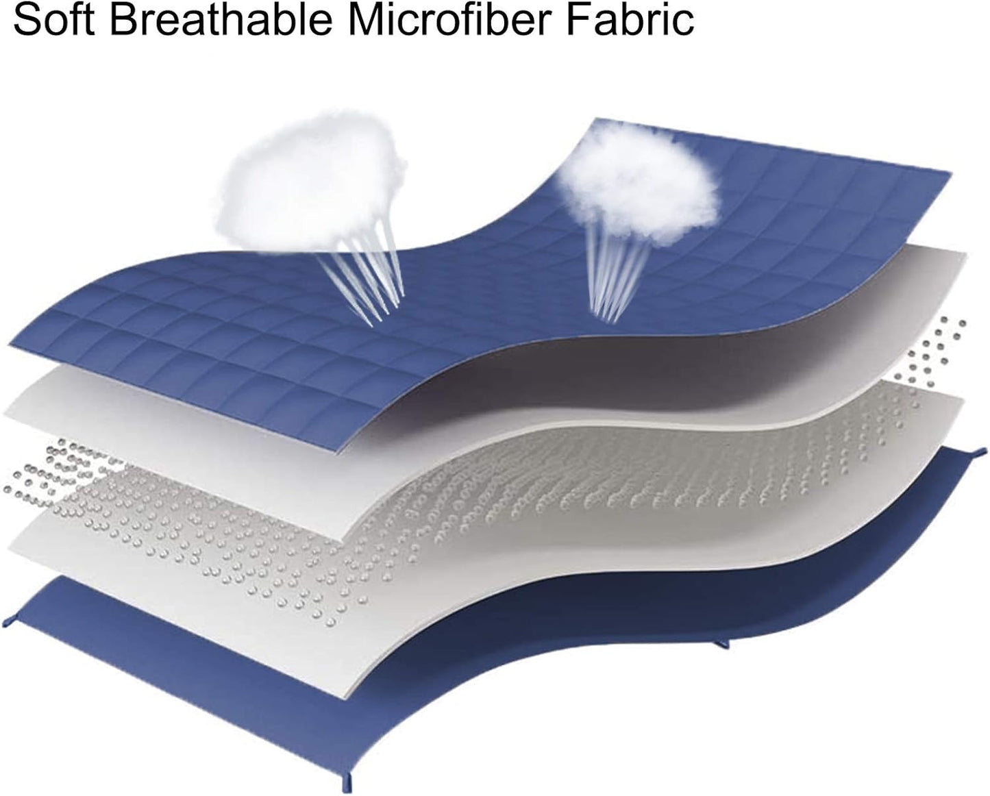 L'AGRATY Weighted Blanket - 60"x80" 22lbs Cooling Breathable Heavy Blanket Microfiber Material with Glass Beads Big Blanket for Adult All-season Summer Fall Winter Soft Thick Comfort Blanket