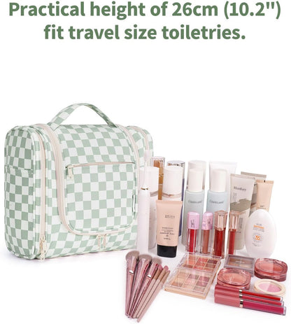 Narwey Hanging Toiletry Bag for Women Travel Makeup Bag Organizer Toiletries Bag for Cosmetics Essentials Accessories