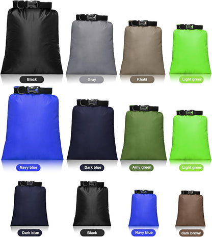 Shappy Waterproof Dry Bag Set 6 Sizes Lightweight Sacks and Long Adjustable Shoulder Strap Outdoor Water Proof Keep Gear Dry Bag Stuff Sacks for Backpacking, Boating, Hiking, Camping