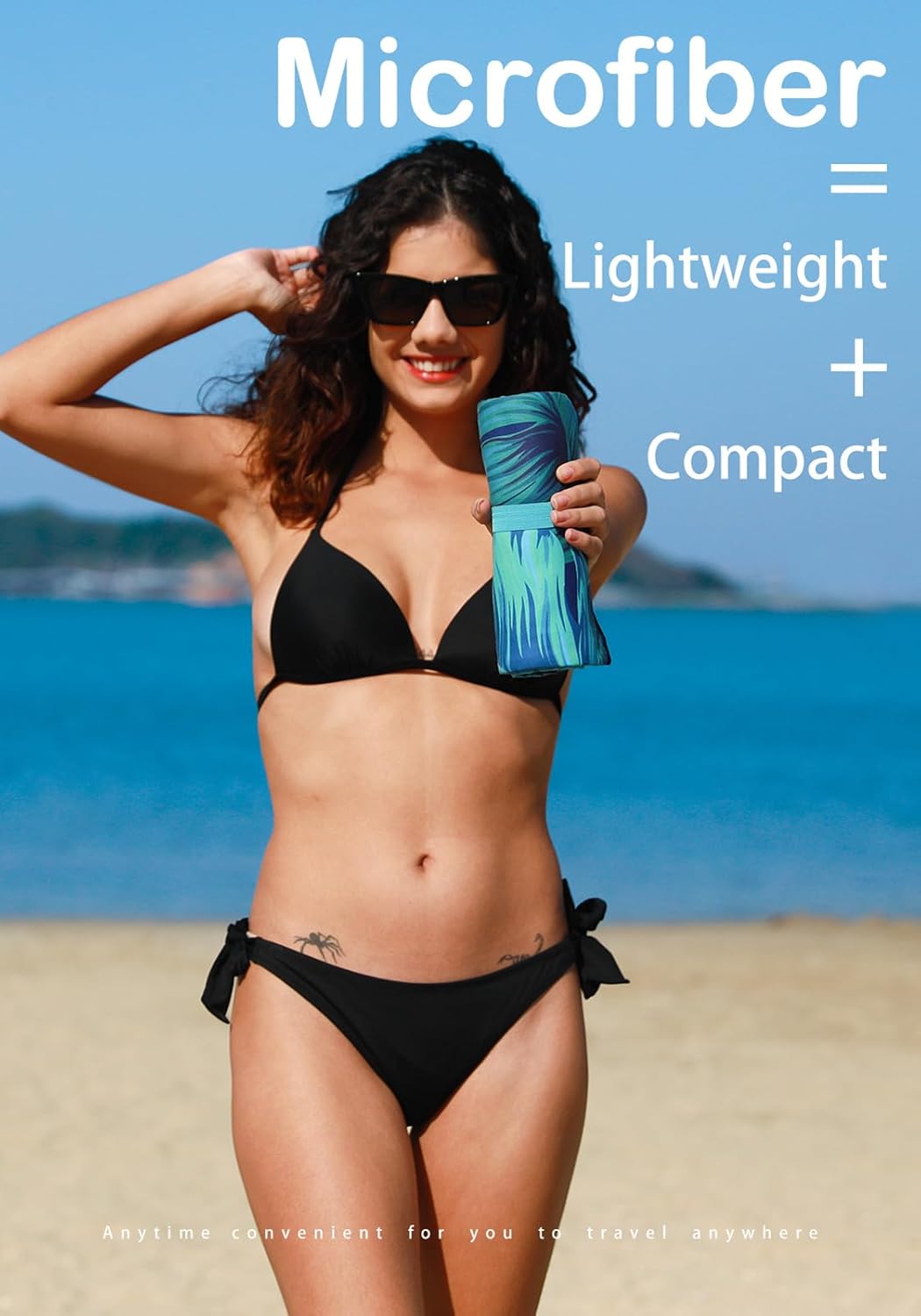 4 Pack Microfiber Lightweight Beach Towel Sand Free Quick Dry Absorbent Thin Compact Towels for Swimming Pool Camping Beach Accessories Large Easy Pack Travel Things for Vacation Essentials Gift