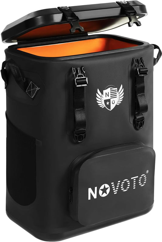 Magnetic Soft Cooler, Zipperless Soft Sided Cooler Bag for Men & Women, Insulated Backpack Coolers for Tailgating, Beach, Lunch, Picnic, Kayak