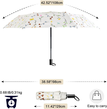 Cuby UV Sun Umbrella Compact Folding Umbrella lightweight Portable Manual Travel Umbrella for Rainproof & 99% UV Protection with Black Anti-UV Coating