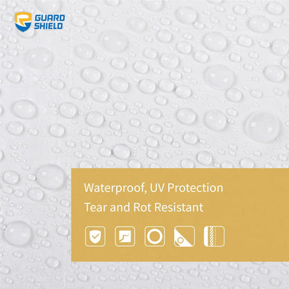 GUARD SHIELD Tarp White 9x15 Feet Multi Purpose Waterproof Poly Tarp Cover 5mil