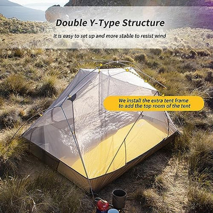Naturehike Mongar 2 Person Backpacking Tent, 3 Season Ultralight Lightweight 2 Person Tent, Double Layer Free Standing Tents for Camping Hiking Cycling