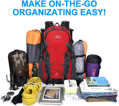 INOXTO lightweight Hiking Backpack 35L/40L Hiking Daypack with Waterproof Rain Cover for Travel Camping Outdoor Men and Women