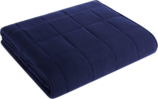 L'AGRATY Weighted Blanket - 88"x104" 30lbs Cooling Breathable Heavy Blanket Microfiber Material with Glass Beads for Adult All-Season Summer Fall Winter Soft Thick Comfort