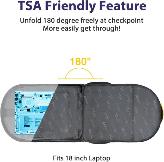 MATEIN 18.4 Inch TSA Approved Backpack, Extra Large 50 L Outdoor Carryon Backpack with Seperated Laptop Compartment, Work Travel Daypack with USB Charging Port, Creative Gifts for Men Women