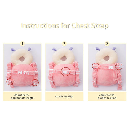 Baby Head Protector Backpack, Toddler Toddler Head Protector, Toddler Head Protector Padded Backpack Elasticated Carrier Wear(Fairy)