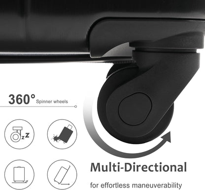 Merax 20 Inch Carry On Luggage Airline Approved, Hardshell ABS Suitcase with Spinner Wheels, TSA Lock, Lightweight Travel Luggage for Business Trips & Weekend Getaways