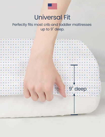 TotAha Soft Crib Sheets Girl-Hypoallergenic, Silky Comfort, Buttery Soft, Calming Effect, Premium All-Season Jersey-Knit Sheets, 9'' Extra Deep Pocket, Purple Butterfly